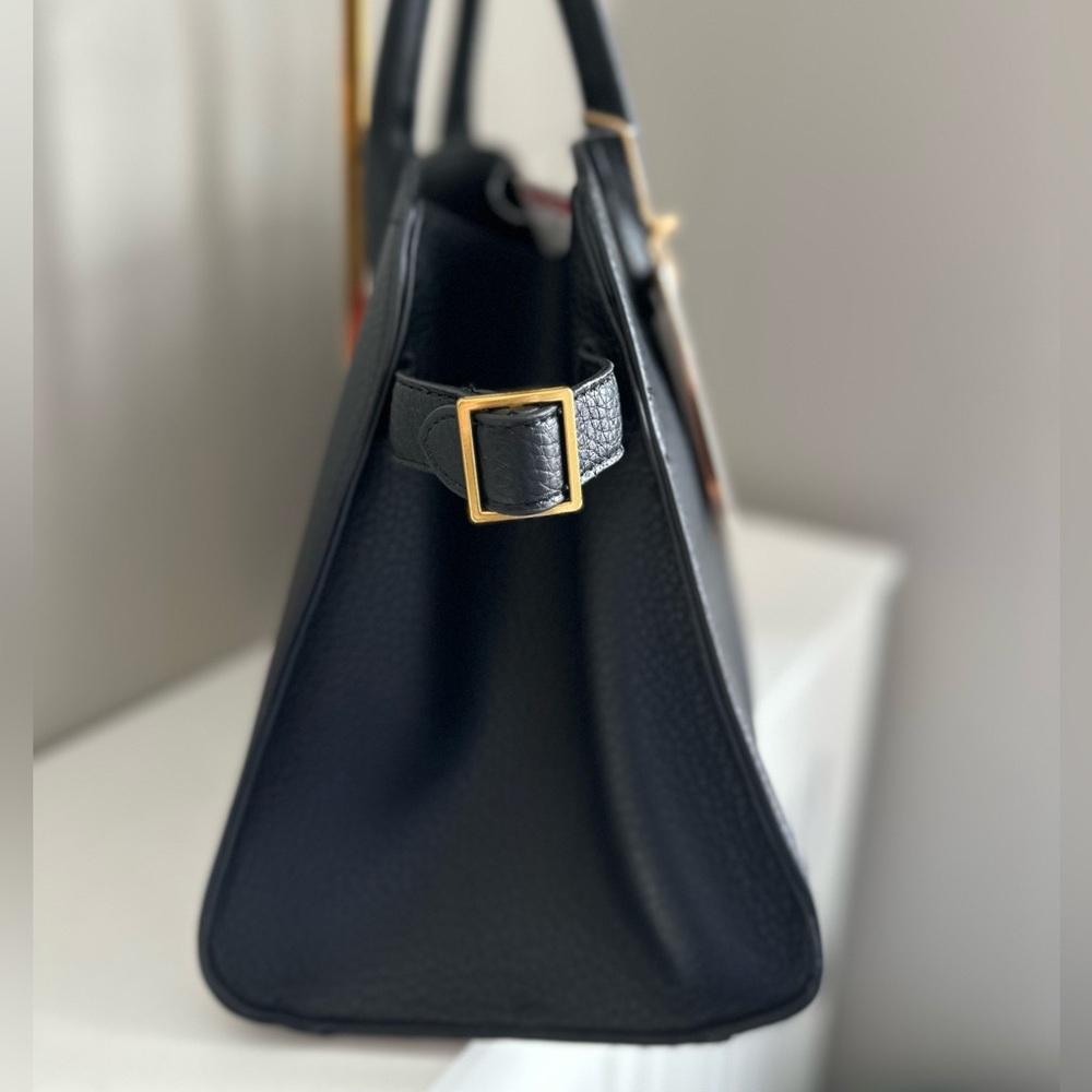 Viral on TikTok Miztique Black Satchel Tote with Buckle detail NWT ✨ - Picture 3 of 8